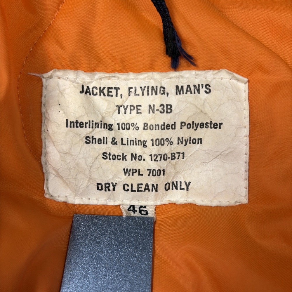 Golden Fleece N-3B Flying Jacket Mens 46 Navy Blue‎ Vintage Snorkel Parka USA - Picture 7 of 16
